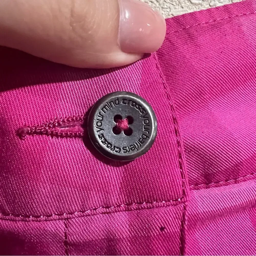 Cross Sportswear pink plaid golf skirt with shorts / skort 42